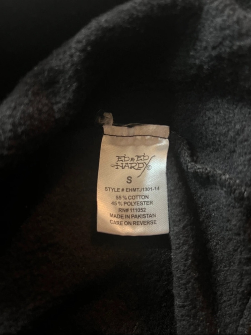 Ed Hardy Black Hoodie with Brand Tag - Picture 5 of 6